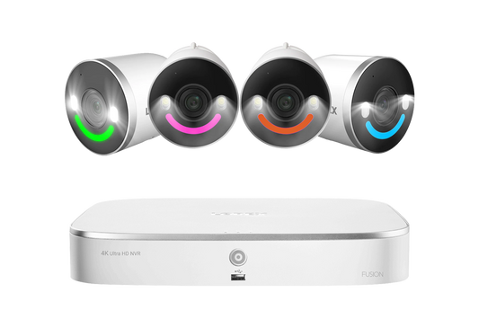 Lorex Fusion 4K 16 Camera Capable (8 Wired and 8 Wi-Fi ) 2TB NVR System with 4 Spotlight Indoor/Outdoor Wi-Fi 6 Security Cameras