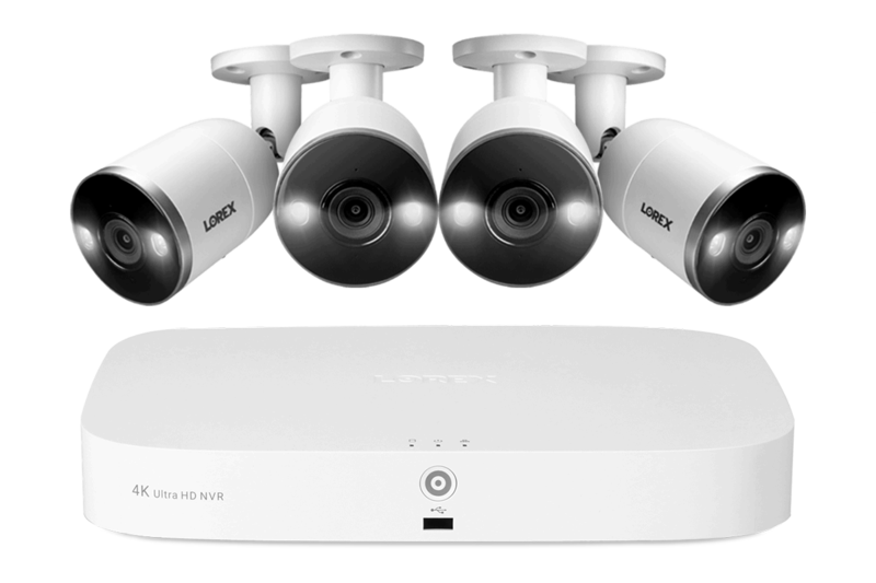 4K NVR Security System with 4 Smart Deterrence Cameras, Fusion Capabilities and Smart Motion Detection Plus