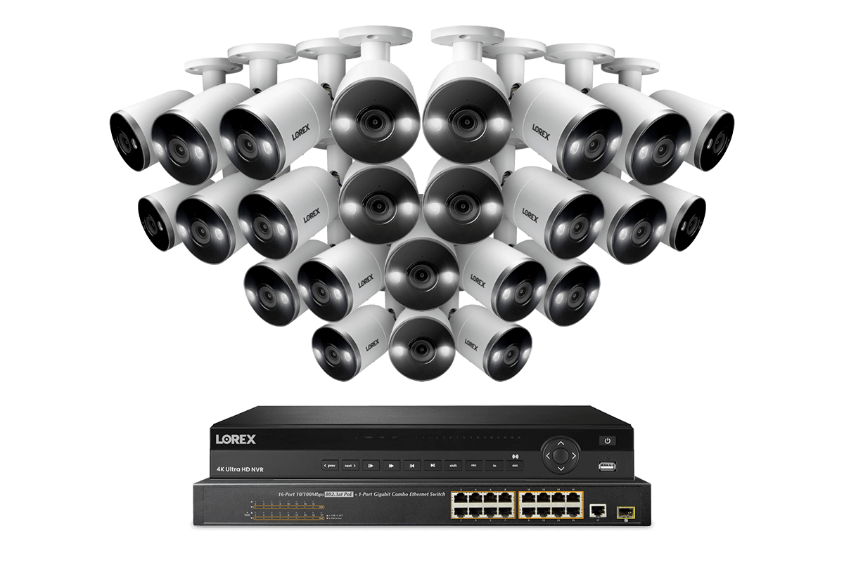 Lorex 32-Channel Nocturnal NVR System with 4K (8MP) IP Bullet Security Cameras