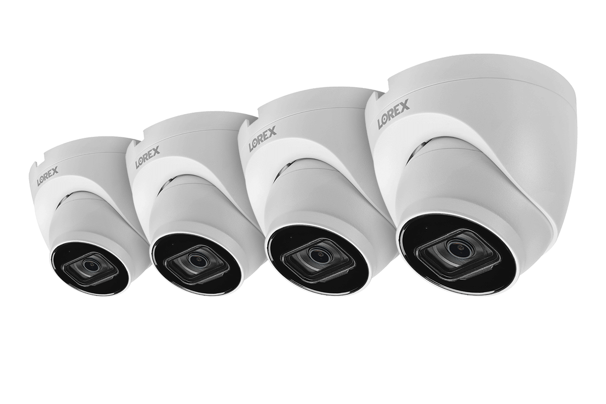 4K Ultra HD IP Dome Security Camera with Listen-In Audio (4-pack)