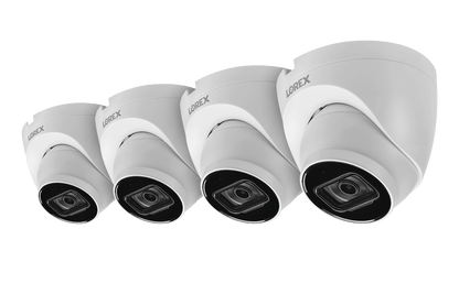 4K Ultra HD IP Dome Security Camera with Listen-In Audio (4-pack)