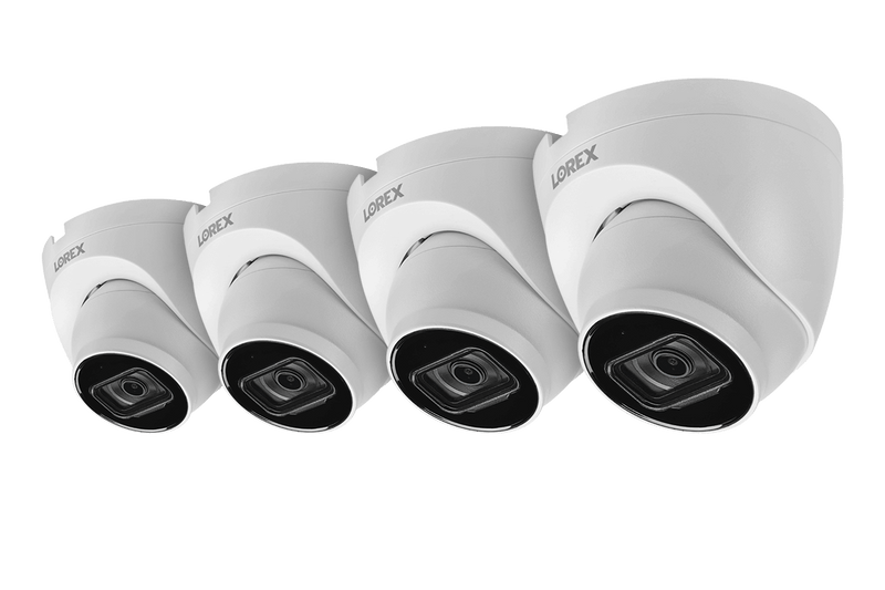 4K Ultra HD IP Dome Security Camera with Listen-In Audio (4-pack)