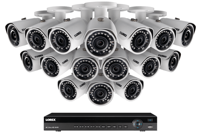 1080p Security Camera System with 16 Channel NVR and 16 2K (3MP) HD Cameras