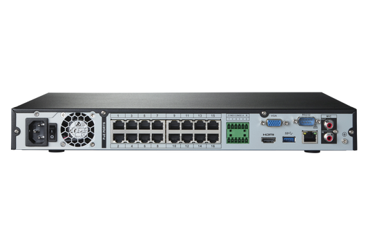 Lorex 4K (32 Camera Capable) Wired NVR System with Nocturnal 3 Smart IP Bullet Cameras Featuring Motorized Varifocal Lens and 30FPS Recording