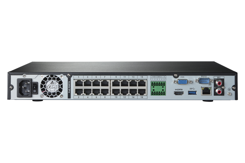 Nocturnal 4K 16-Channel 4TB Wired NVR System with Smart IP Dome Cameras, 30FPS Recording and Listen-in Audio Nocturnal 4K 16-Channel 4TB Wired NVR System with Smart IP Dome Cameras, 30FPS Recording and Listen-in Audio