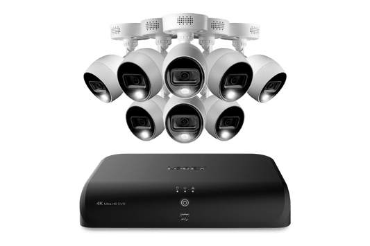 Lorex 4K 8 Channels 2TB Wired DVR System with Eight 4K Deterrence Bullet Cameras