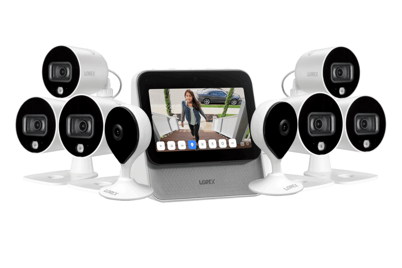 Lorex Smart Home Security Center with 2 Indoor and 6 Outdoor Wi-Fi Cameras