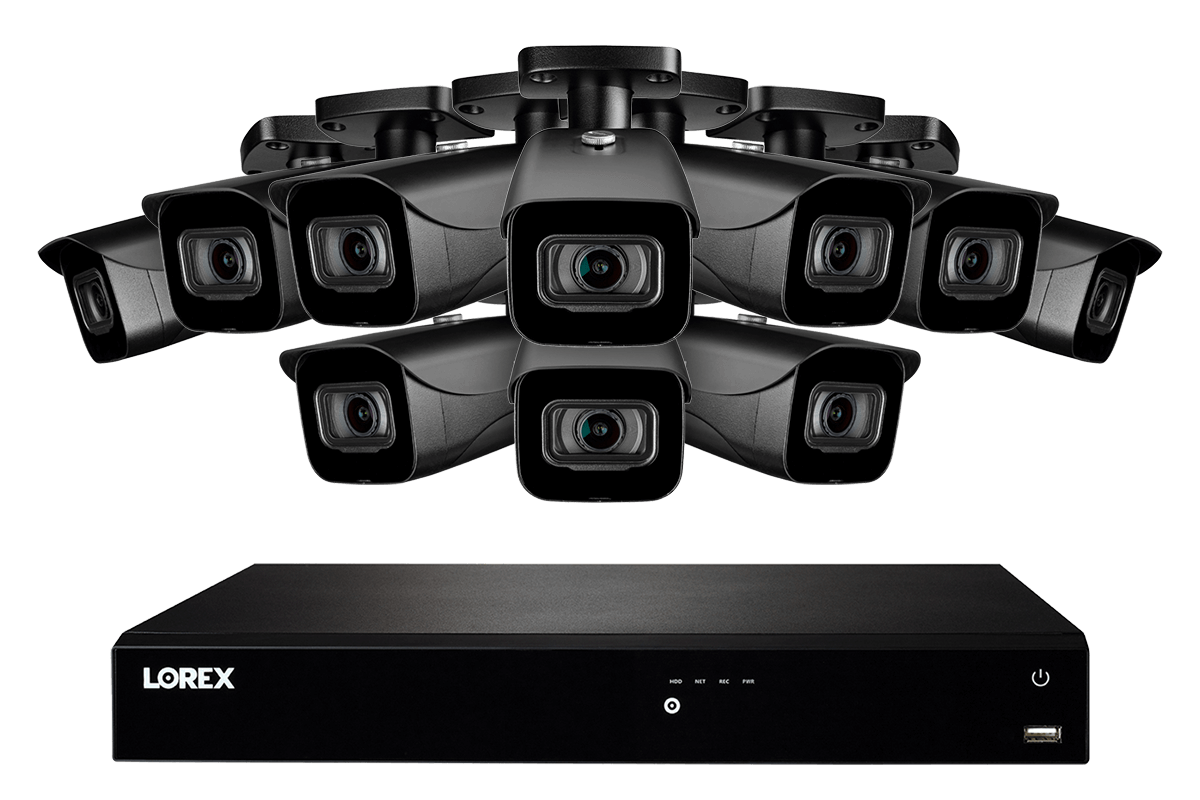 16-Channel Fusion NVR System with Ten 4K (8MP) IP Cameras