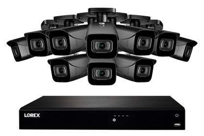 16-Channel Fusion NVR System with Ten 4K (8MP) IP Cameras