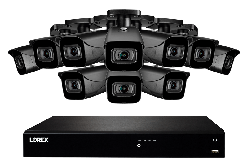 16-Channel Fusion NVR System with Ten 4K (8MP) IP Cameras