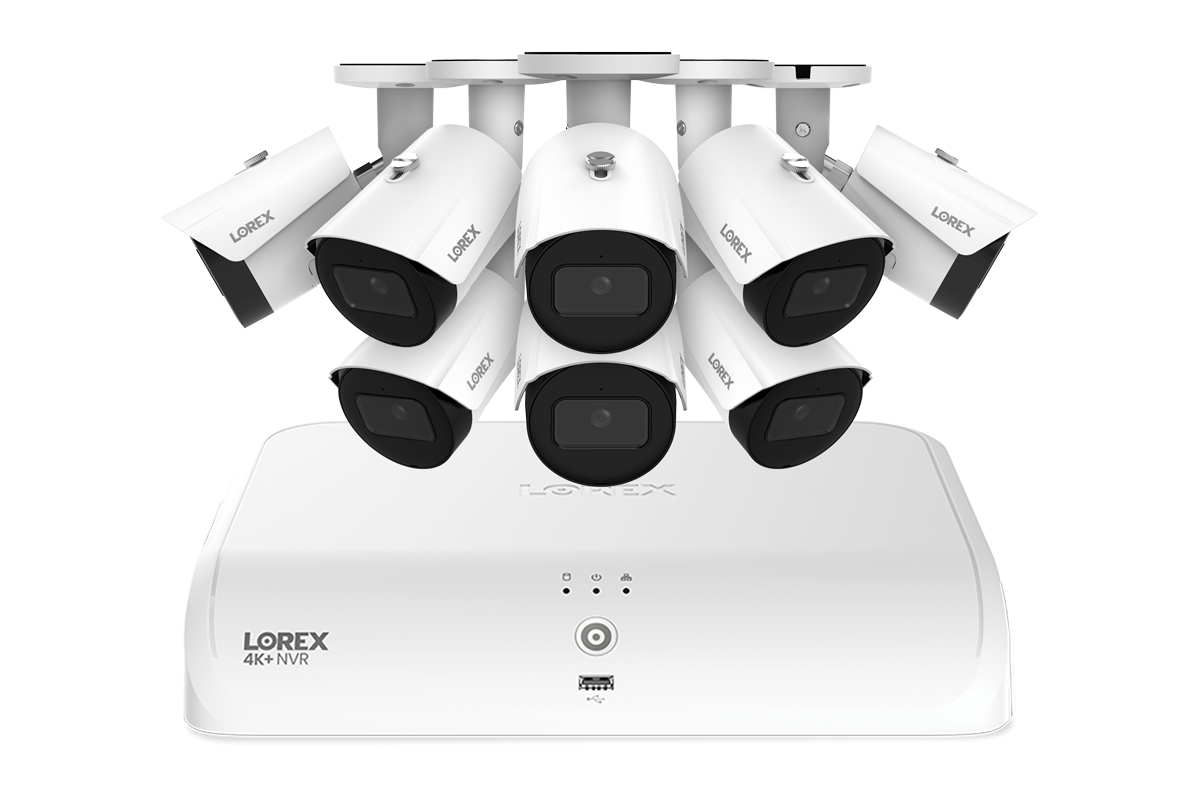Lorex Fusion Series 4K 16 Channel (8 Wired + 8 Fusion Wi-Fi) 2TB Wired System with A4 Wired 2K IP Bullet Cameras