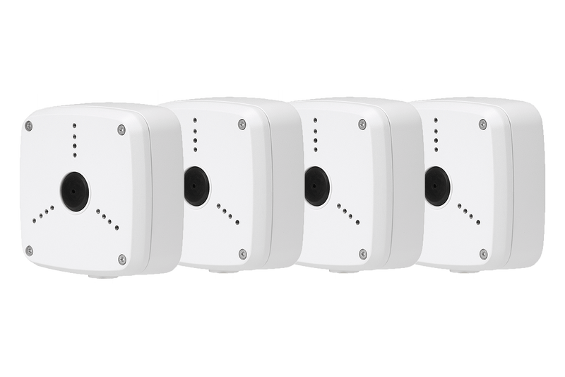Outdoor Junction Box for 3 Screw Base Cameras (White, 4-pack)