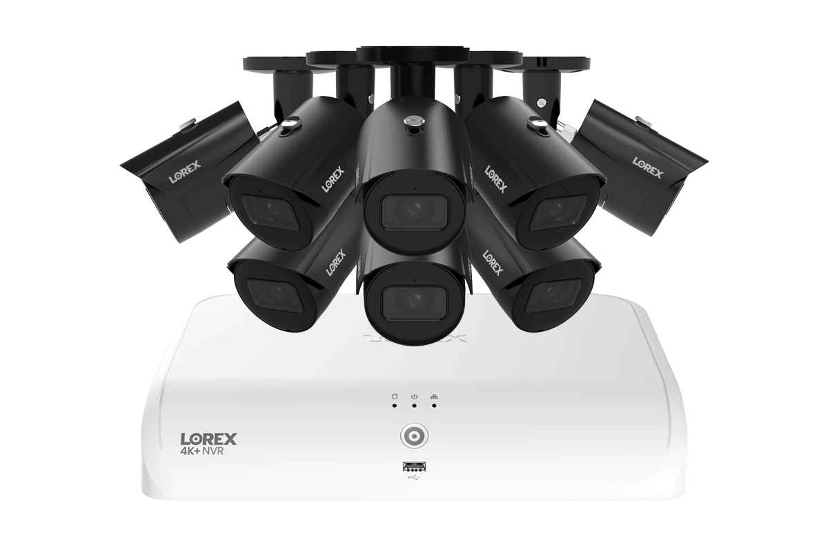 Lorex Fusion Series 4K 16 Camera Capable (8 Wired + 8 Fusion Wi-Fi) 2TB Wired System with A14 IP Bullet Cameras - Black 8