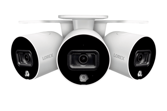 Smart Outdoor WiFi Security Camera With Advanced Active Deterrence (3-pack)