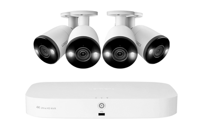 Lorex Fusion 4K 16-Camera Capable (8 Wired + 8 Wi-Fi) 2TB NVR System with Bullet Cameras Featuring Smart Deterrence and 2-Way Audio