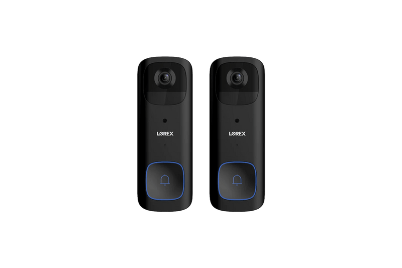 Lorex 2K Wireless Doorbell (Battery-Operated) - Black (Two Pack)