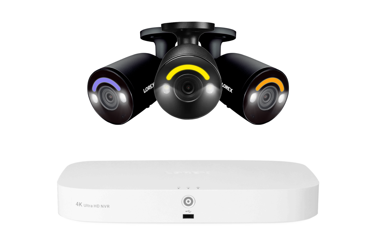 Lorex 4K 16 Camera Capable (8 Wired and 8 Fusion Wi-Fi) 2TB Wired NVR System with 3 Bullet Cameras Featuring Smart Security Lighting - Amazon