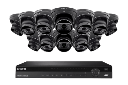 Lorex 4K (16 Camera Capable) 4TB Wired NVR System with Nocturnal 3 Smart IP Dome Cameras with Listen-in Audio and Motorized Varifocal Lenses - Black 12