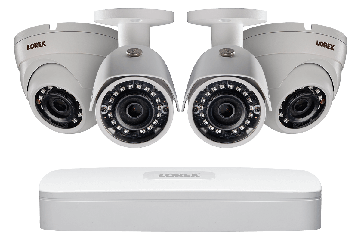 2K IP Security Camera System with 8 Channel NVR and 4 x 4MP 2K HD Outdoor 4MP Cameras
