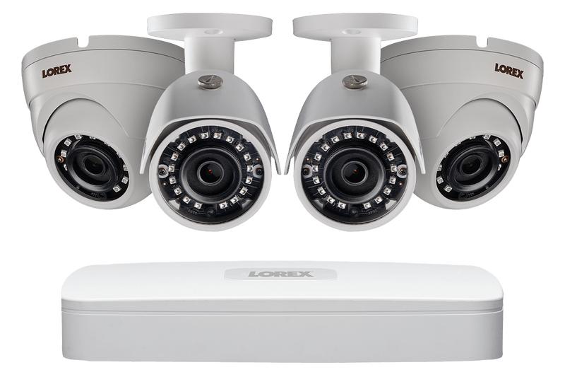 2K IP Security Camera System with 8 Channel NVR and 4 x 4MP 2K HD Outdoor 4MP Cameras