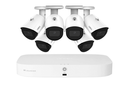 Lorex Fusion Series 4K 16 Camera Capable (8 Wired + 8 Fusion Wi-Fi) 2TB Wired NVR System with 4MP (2K) A4 IP Bullet Cameras - White 6