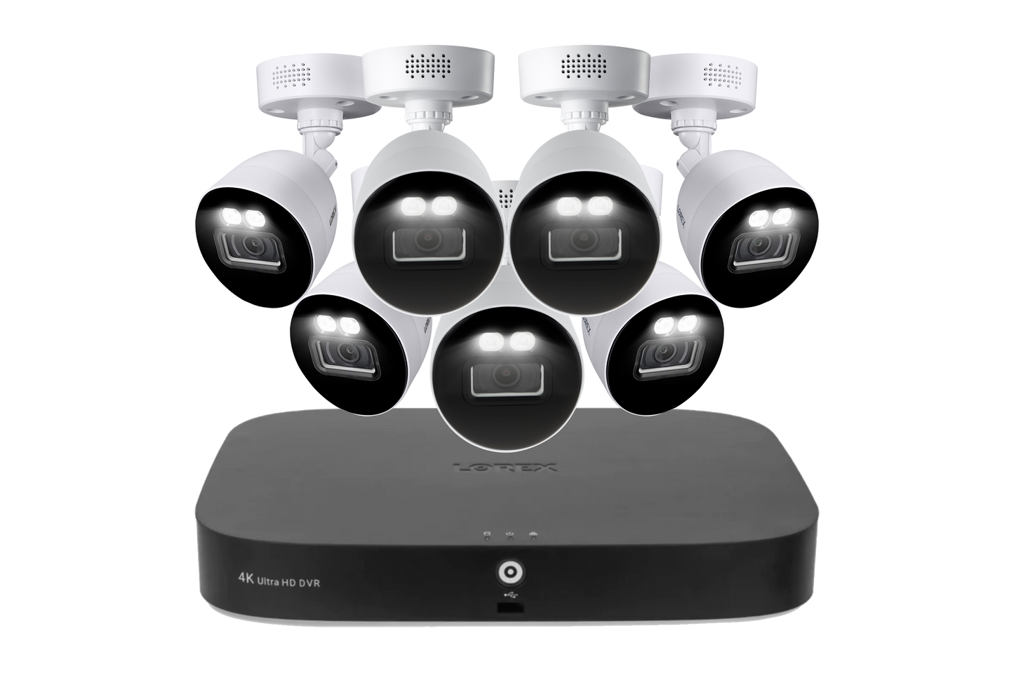 Lorex 4K 20 Camera Capable (16 Wired and 4 Wi-Fi) 2TB Wired DVR System with Seven Smart Deterrence CVI Wired Bullet Cameras - Amazon