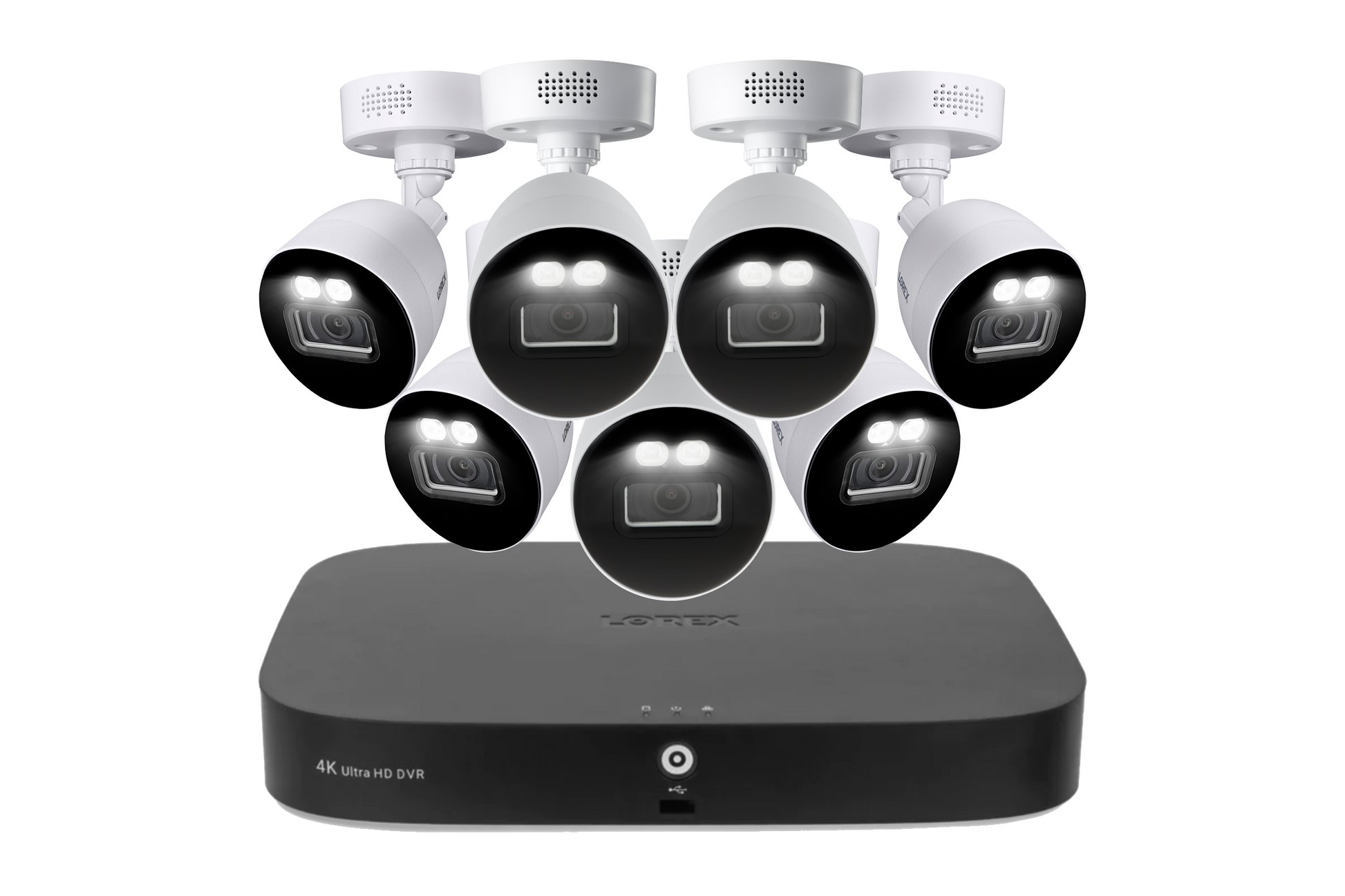 Lorex 4K 20 Camera Capable (16 Wired and 4 Wi-Fi) 2TB Wired DVR System with Seven Smart Deterrence CVI Wired Bullet Cameras - Amazon