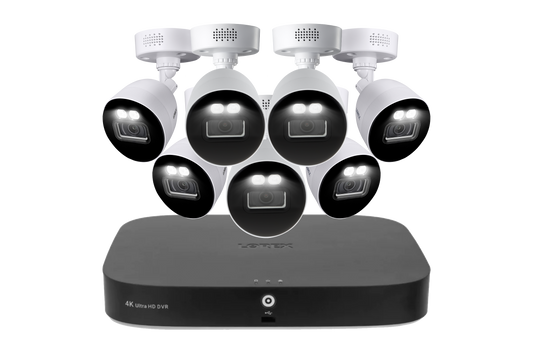 Lorex 4K 20 Camera Capable (16 Wired and 4 Wi-Fi) 2TB Wired DVR System with Seven Smart Deterrence CVI Wired Bullet Cameras - Amazon