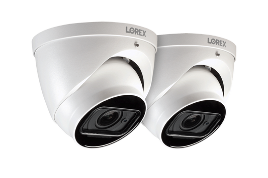 4K Ultra HD Motorized Varifocal Dome Security Camera with Color Night Vision (2-pack)