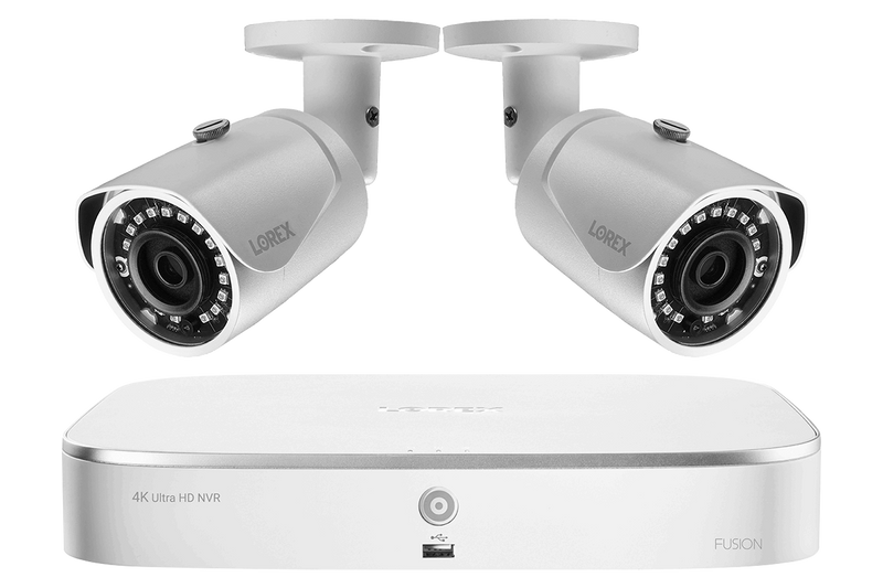 2K IP Security Camera System with 8-Channel NVR and 2 Outdoor 5MP Cameras
