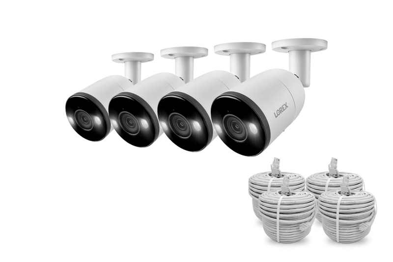 4K Ultra HD Smart Deterrence IP Camera with Smart Motion Detection Plus (4-Pack)