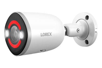 Lorex 4K Smart Security Lighting Deterrence Bullet AI PoE IP Wired Camera