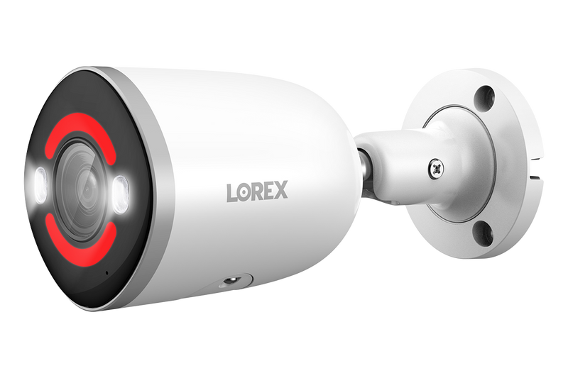 Lorex 4K Smart Security Lighting Deterrence Bullet AI PoE IP Wired Cameras