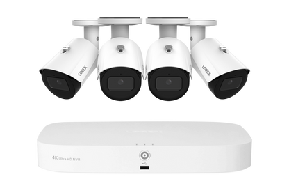 Lorex Fusion Series 4K 16 Camera Capable (8 Wired + 8 Fusion Wi-Fi) 2TB Wired NVR System with 4MP (2K) A4 IP Bullet Cameras - White 4