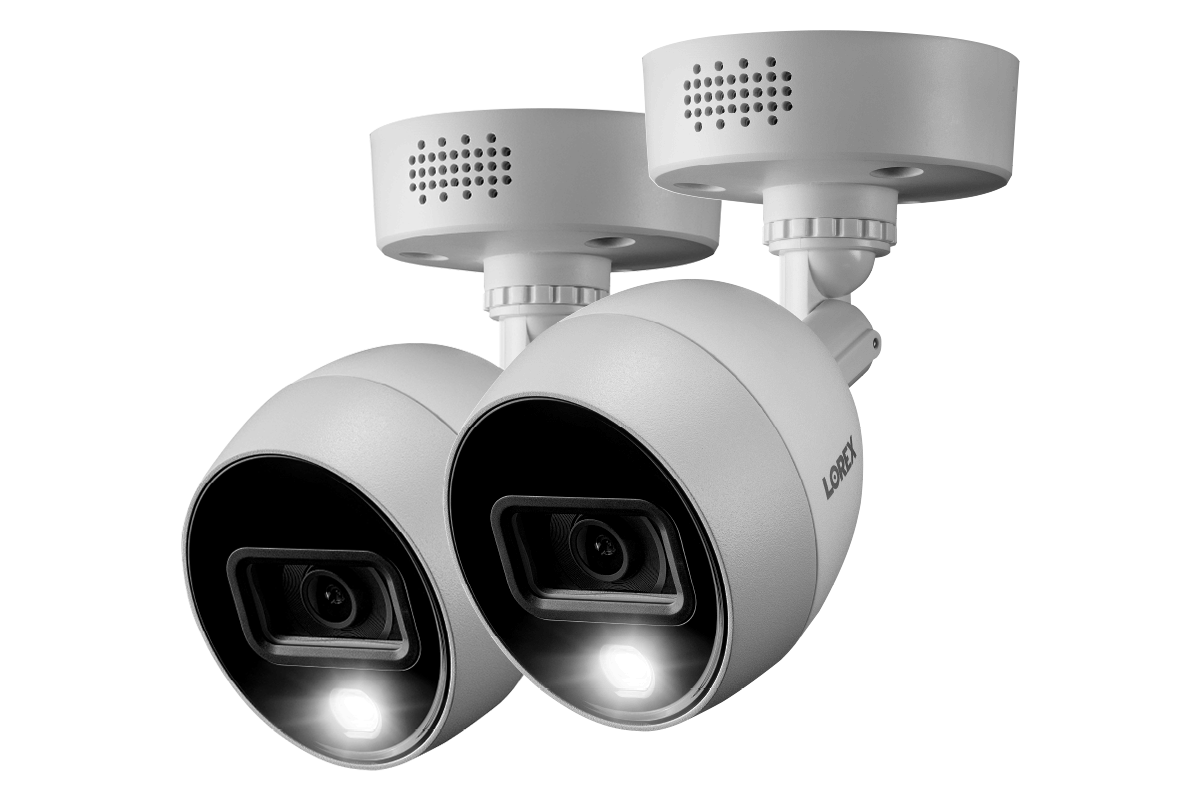 4K Indoor/Outdoor Camera 2-pack with Active Deterrence