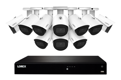 Lorex Fusion NVR with A20 (Aurora Series) IP Bullet Cameras - 4K 16-Channel 4TB Wired System - White 10