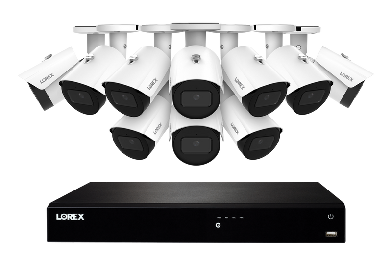 Lorex Fusion NVR with A20 (Aurora Series) IP Bullet Cameras - 4K 16-Channel 4TB Wired System - White 10
