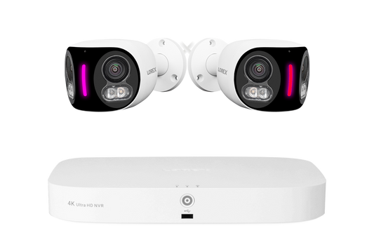 Lorex Fusion NVR with H20 (Halo Series) IP Dual Lens Cameras - 4K 16-Channel 2TB Wired System