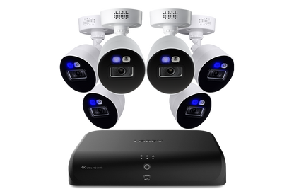 Lorex Fusion 4K 12 Channels (8 Wired and 4 Fusion Wi-Fi) 2TB Wired DVR System with Smart Deterrence Cameras