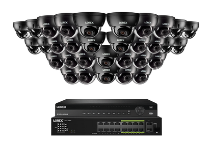 Lorex Pro Series 4K 32 Camera Capable Wired NVR System with 4MP (2K) A4 IP Dome Cameras - Black 32