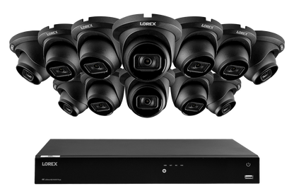 Lorex 4K 16-Camera Capable (Wired + Fusion Wi-Fi) 4TB NVR System with IP Dome Cameras featuring Listen-In Audio - Black 12