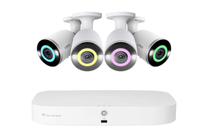 Lorex Fusion 4K 16 Camera Capable (8 Wired and 8 Wi-Fi) 2TB Wired NVR System with Bullet Cameras Featuring Smart Security Lighting - 4