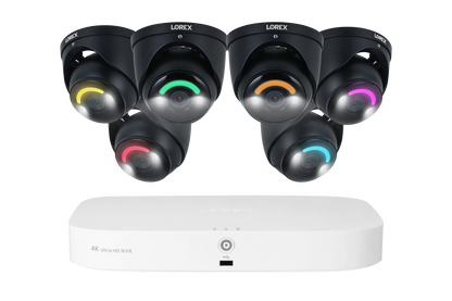Lorex Fusion 4K 16 Camera Capable (8 Wired and 8 Wi-Fi) 2TB Wired NVR System with Dome Cameras Featuring Smart Security Lighting