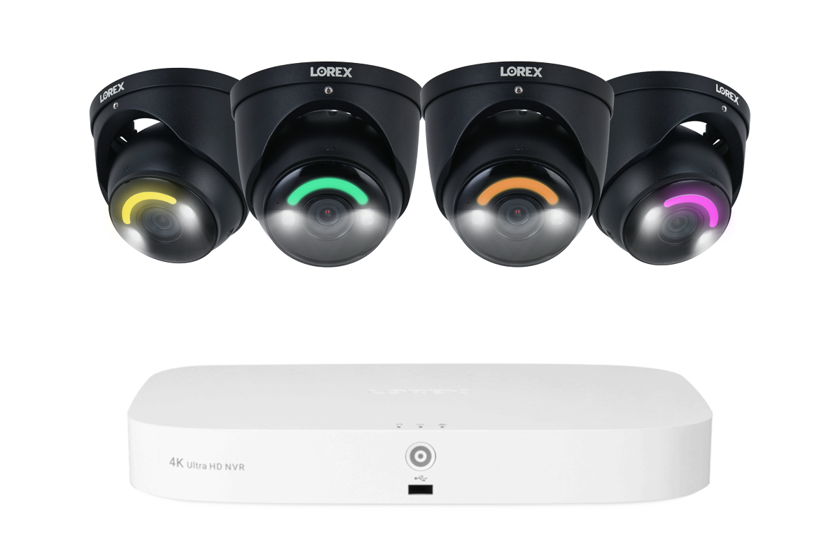 Lorex Fusion 4K 16 Camera Capable (8 Wired and 8 Wi-Fi) 2TB Wired NVR System with Dome Cameras Featuring Smart Security Lighting
