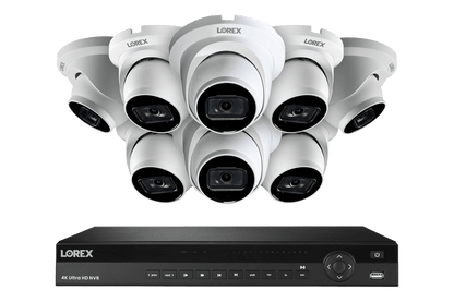 Lorex 4K (16 Camera Capable) 4TB Wired NVR System with Nocturnal 3 Smart IP Dome Cameras with Listen-In Audio and 30FPS - White 8