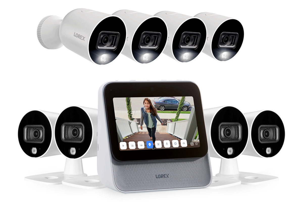 Lorex Smart Home Security Center with Eight 1080p Outdoor Wi-Fi Cameras