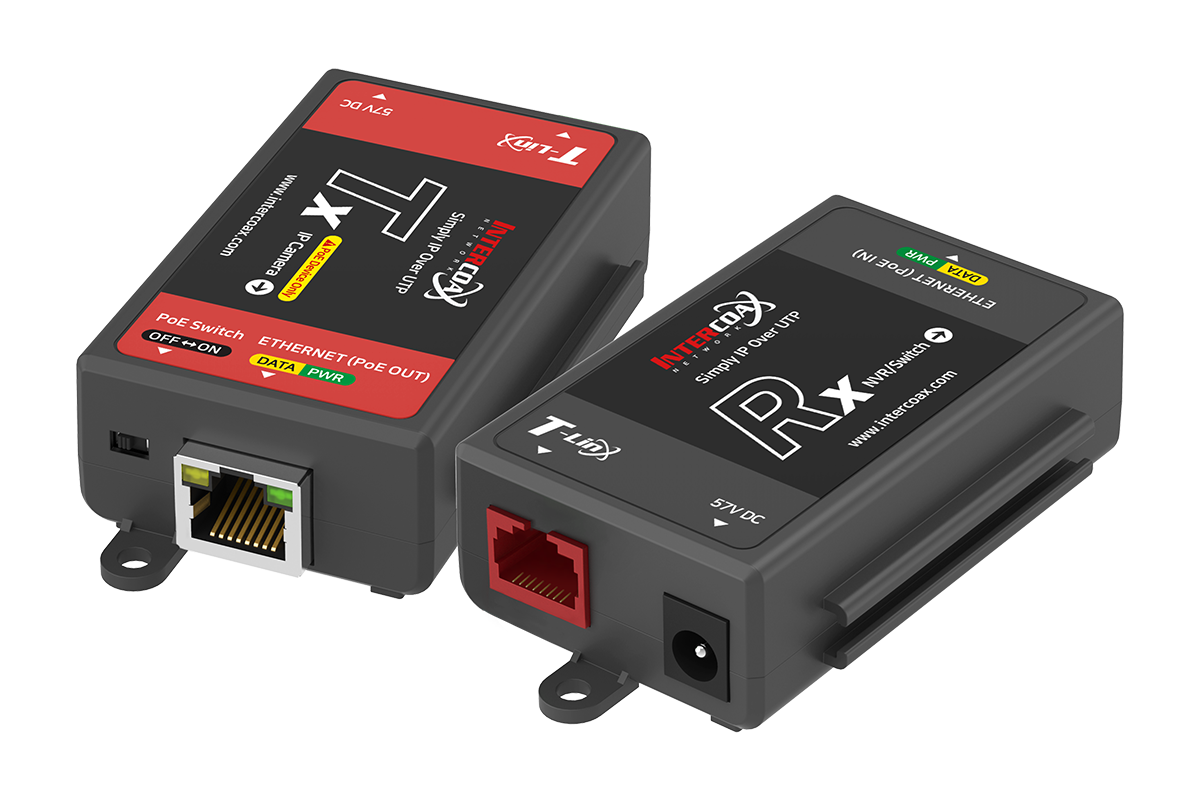 Single Port IP & PoE Cat5e Extender Set (400m/1300ft end-to-end converters)