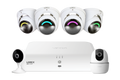 Lorex Fusion 4K+ 16 Channel (8 Wired + 8 Fusion Wi-Fi) 2TB NVR System with Four H16 Wired 4K IP Dome Cameras, One 2K Pan-Tilt Camera, and One 2K Indoor Wi-Fi Camera