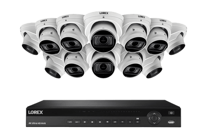 Lorex 4K (16 Camera Capable) 4TB Wired NVR System with Nocturnal 3 Smart IP Dome Cameras with Listen-in Audio and Motorized Varifocal Lenses - White 12