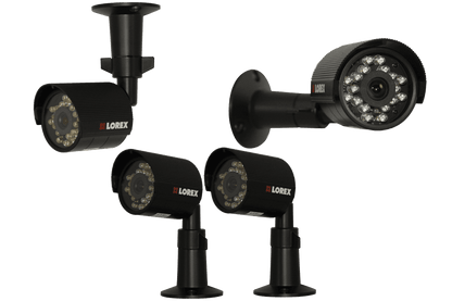 PC security camera system - 4 channel DVR card with 4 security cameras 
